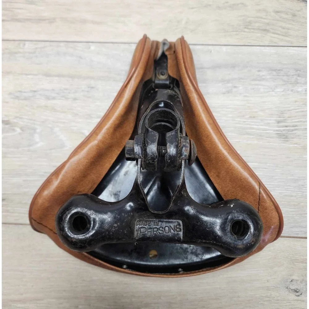 Vintage Persons Bicycle Cruiser Saddle Seat Made‎ in USA Brown tan